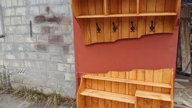 Обувница и вешалка из дерева своими руками