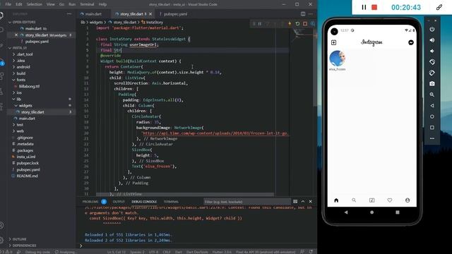 Instagram UI in Flutter || Instagram clone in Flutter || Flutter speedcode || The techie girl смотреть онлайн