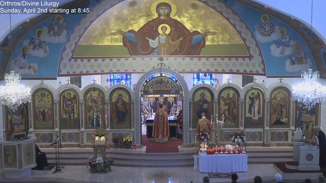 Orthros/Divine Liturgy Sunday, April 2nd in Saint John the Baptist Greek Orthodox Church смотреть онлайн