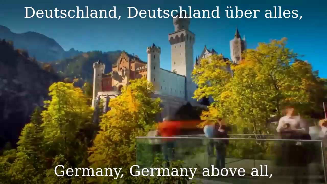 Das Lied der Deutschen ✠ Real German anthem • English translation Subtitle in Video смотреть онлайн