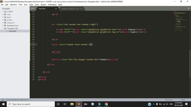 Search Box | Submit Button | Signup Link | Login Link in navigation bar using bootstrap #9 смотреть онлайн