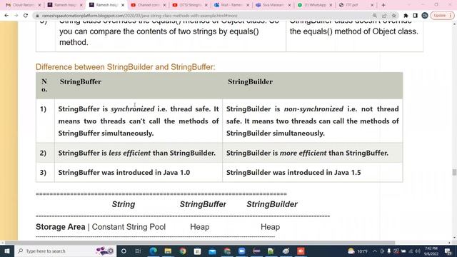 CoreJava Differenece BTW StringBuffer StringBuilder Sept20220909 смотреть онлайн