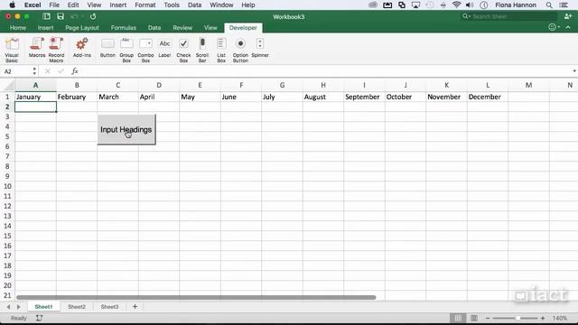 Assign to a Button - Excel 2016 Mac Level 2 смотреть онлайн