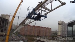 монтаж башенного крана QTZ 160