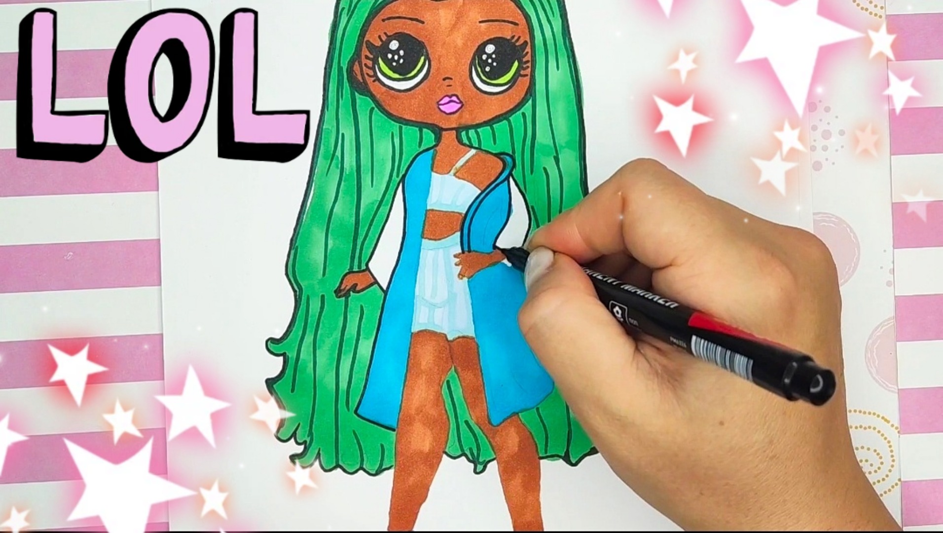 Как нарисовать куклу / бумажная кукла Лол / рисуем и вырезаем смотреть онлайн
