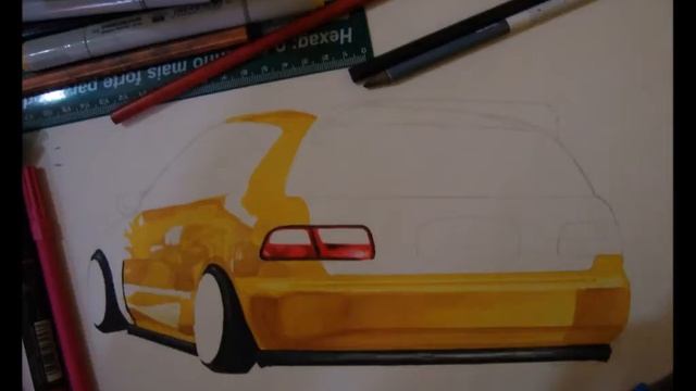 Stanced Honda Civic EG Draw | desenho #HondaFTW - RB Artworks смотреть онлайн