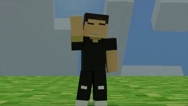 Моя первая анимация в Blender minecraft. смотреть онлайн