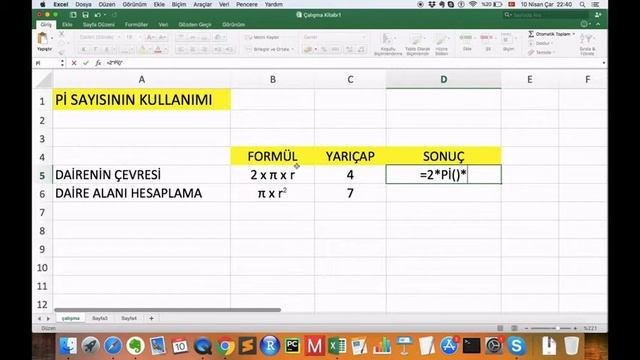 EXCEL DERSLERİ #58 - Pİ SAYISININ KULLANIMI смотреть онлайн