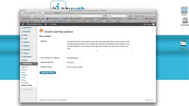 Installeren van plugin in WordPress, de cookie warning plugin смотреть онлайн