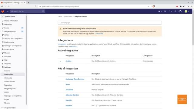 Trigger Jenkins Jobs From GitLab смотреть онлайн