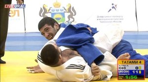 Первенство России по дзюдо до 23 лет, 2015. Финал 90 кг: Адамян, Хачиров