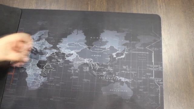 Большой коврик с картой мира для мыши на рабочий стол, Large Size World Map. Распаковка и обзор