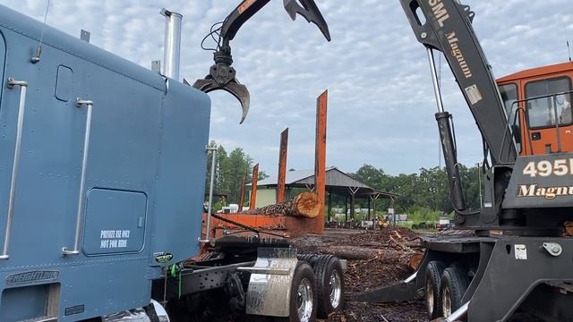 Log Trucking with a Cabover! Blue Collar Gets put to Work!!! смотреть онлайн