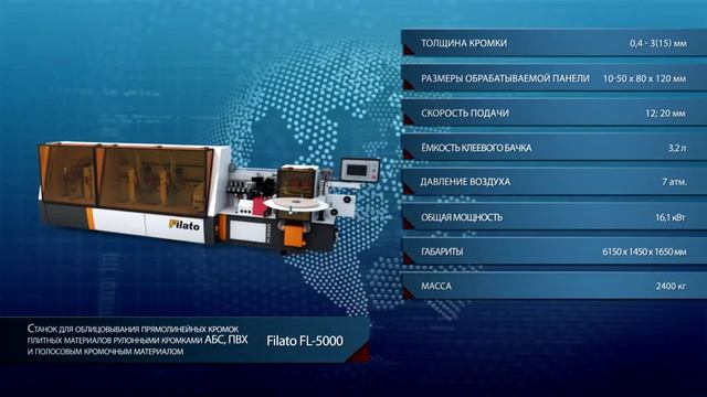 Двухсторонний кромкооблицовочный станок Filato FL-5000 Double - обзор станка смотреть онлайн