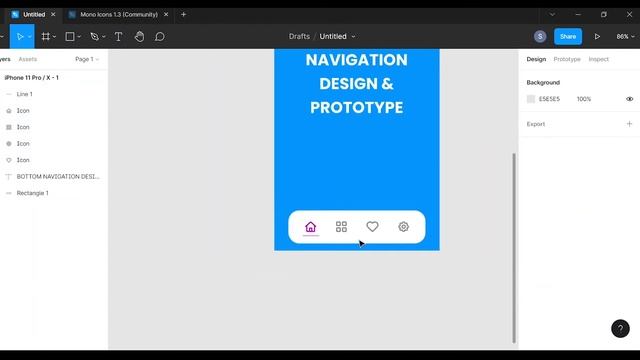 Bottom Navigation Design & Animation in Figma - Figma Tutorial смотреть онлайн
