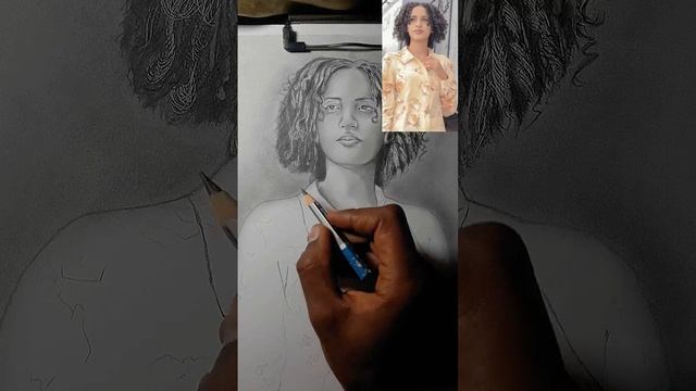 Drawing Of Realistic Girl Hair And Face Part One#art #realistic #beginnersguide #arttutorial #short