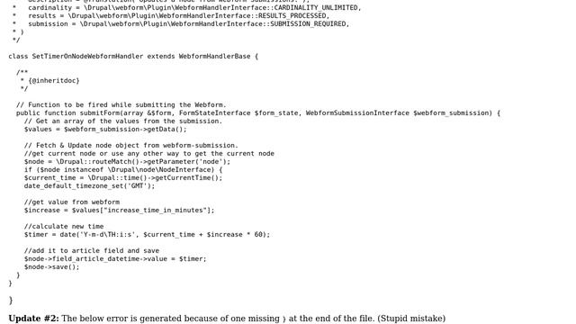 Upon submitting a webform, set a date field on the article node equals to "current time" + "X... смотреть онлайн