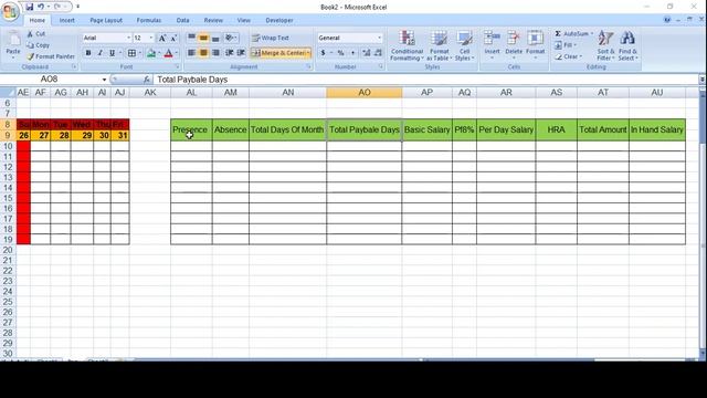 How to Make Attendance Sheet & Salary With Formula- Ms Excel смотреть онлайн