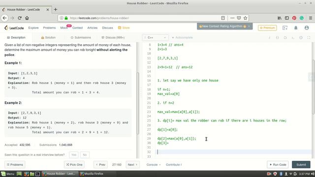 House Robber-LeetCode смотреть онлайн