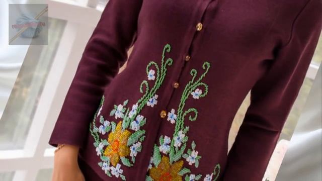 Вышивка по трикотажу. Embroidery In Knitwear.