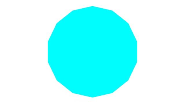 Cyan Tetradecagon White Background Down To Up смотреть онлайн