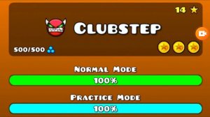 geometry dash clubstep на три монеты (пк)