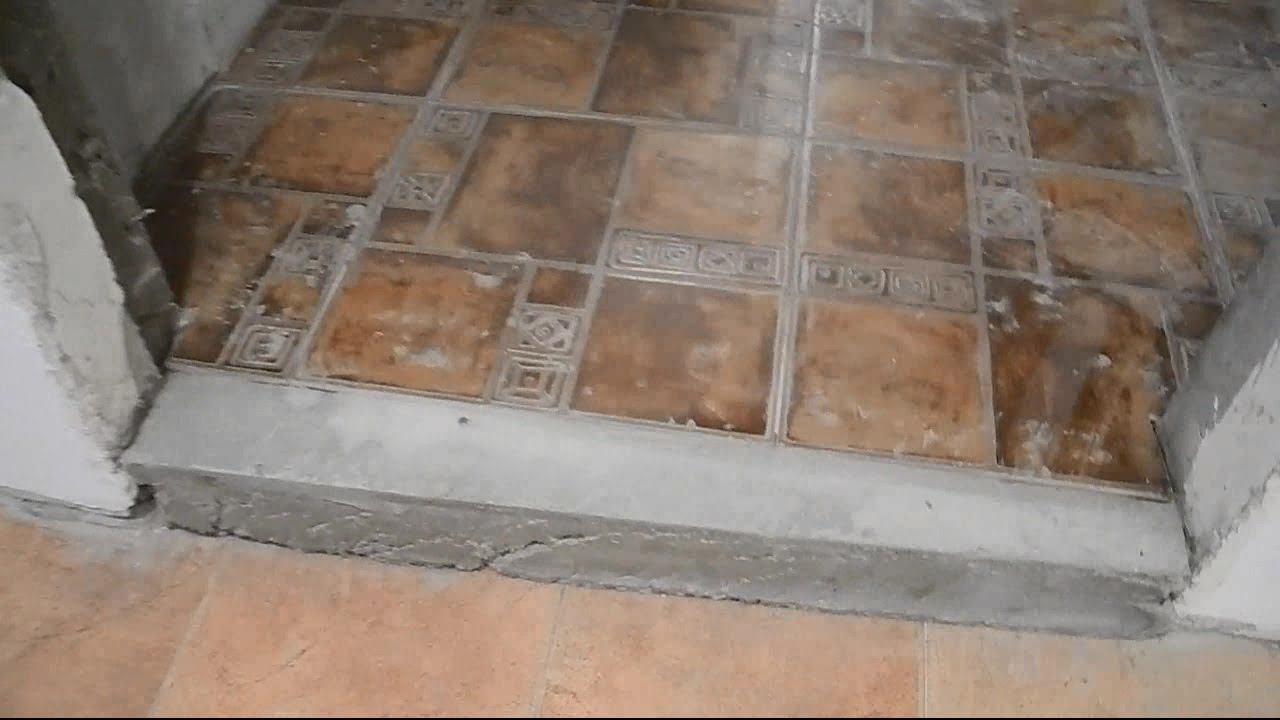 Укладываем плитку на очень сложный порог ч.1 смотреть онлайн