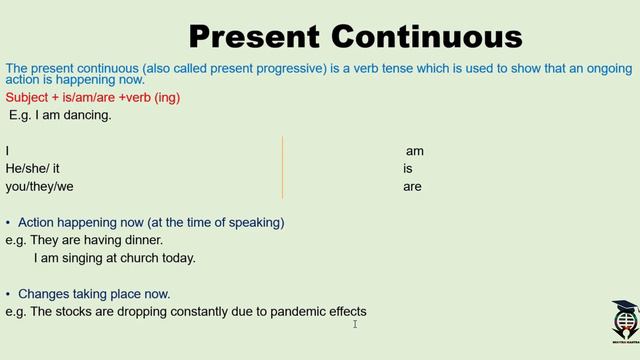 Tenses- Part 1, Present Tense