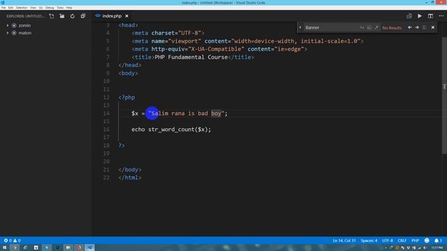 PHP Fundamentals Bangla Tutorial Part-08 (PHP Strings) смотреть онлайн