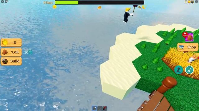 CHOP SURVIVED 100 DAYS ON A DESERTED ISLAND IN ROBLOX смотреть онлайн