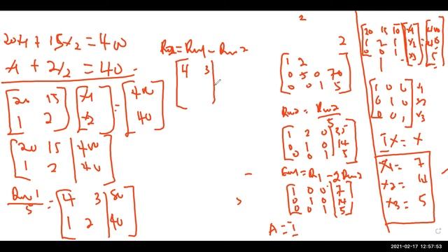 Gauss Jordan Method Systems Of Linear Equation 2