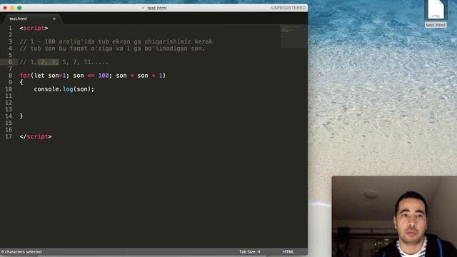 Javascript da tub sonlar ekranga chiqarish смотреть онлайн