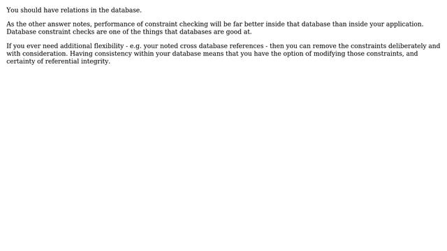 Software Engineering: Should I define the relations between tables in the database or just in code? смотреть онлайн
