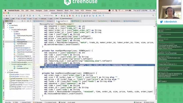 Treehouse LiveCoding: Android Kotlin and Architecture Components (week 9) смотреть онлайн