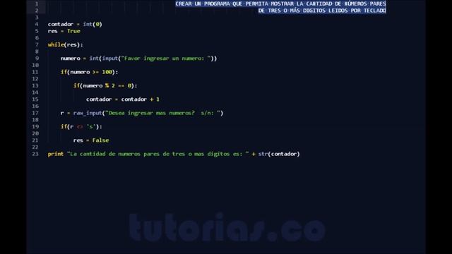 ciclo do while – python (cantidad pares de tres digitos) смотреть онлайн