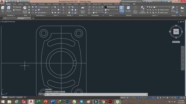 CAD CAM TUTORIAL EXERCISE 15 IN HINDI BY VCE, AUTODESK AUTOCAD,2D TO 3D смотреть онлайн