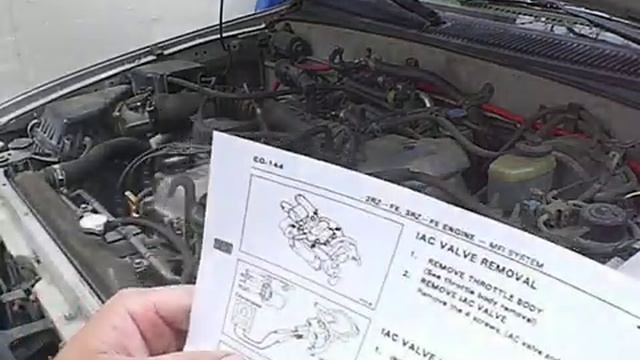 1997 Toyota 4Runner 2.7 liter 3RZ-FE idle air control valve problems fault code P0505. смотреть онлайн