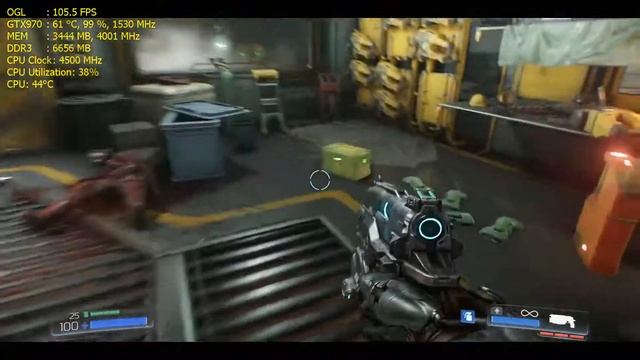 Тест GTX970 в DOOM2016 смотреть онлайн