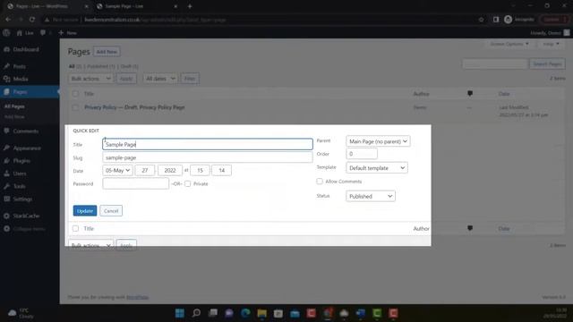 How to change a WordPress Page URL- In Under 30 Seconds смотреть онлайн