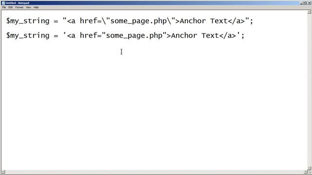 PHP - Quoting HTML Strings using Double or Single Quotation Marks смотреть онлайн