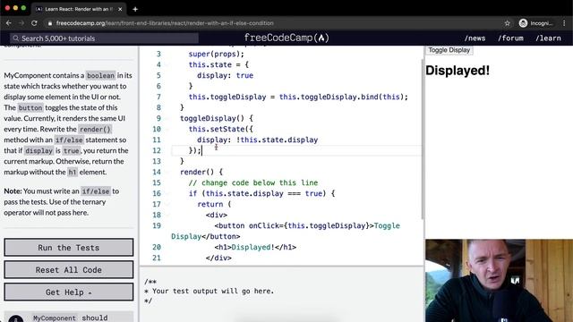 Render with an If Else Condition - React - Free Code Camp смотреть онлайн