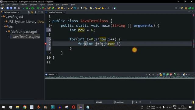 Java Program #24 - Print Downward Triangle Star Pattern in Java смотреть онлайн