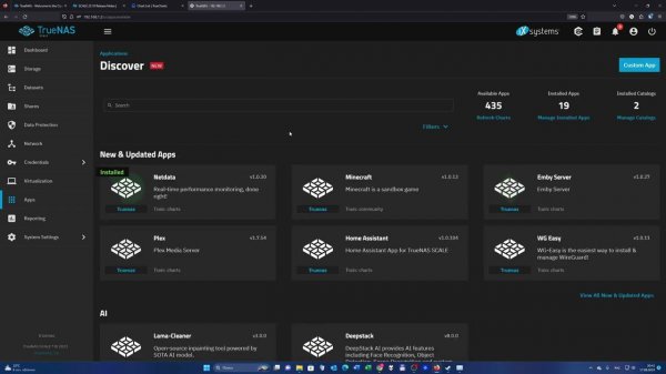 Обзор Truenas Scale Cobia Beta 1