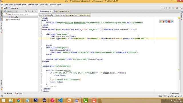 Email Validation using JavaScript смотреть онлайн