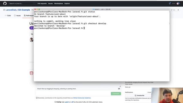 Git in Laravel. Part 2 - Conflicts and Better Pull Requests смотреть онлайн