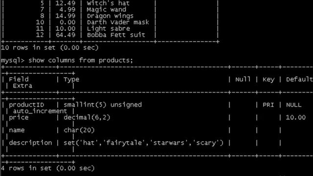 Mysql - SET column type Pt 2 смотреть онлайн