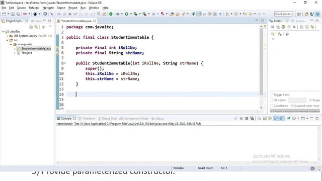 Immutable class in Java | Custom immutable class | java interview question | in Hindi смотреть онлайн