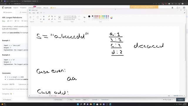 LeetCode 409 - Longest Palindrome - C++ смотреть онлайн