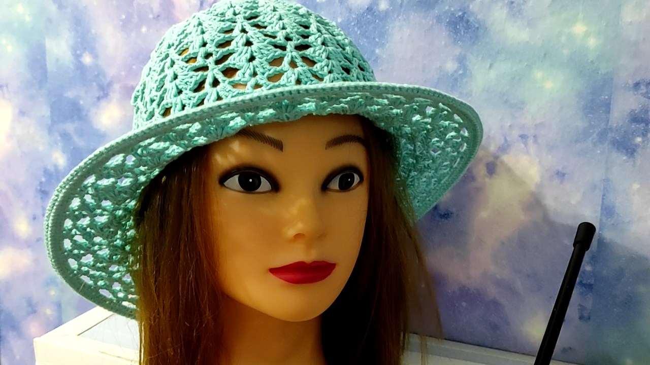 АЖУРНАЯ ШЛЯПКА КРЮЧКОМ. Шляпа для начинающих. смотреть онлайн