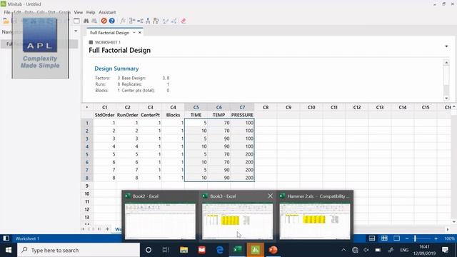Minitab Tutorial - Set up a DOE смотреть онлайн